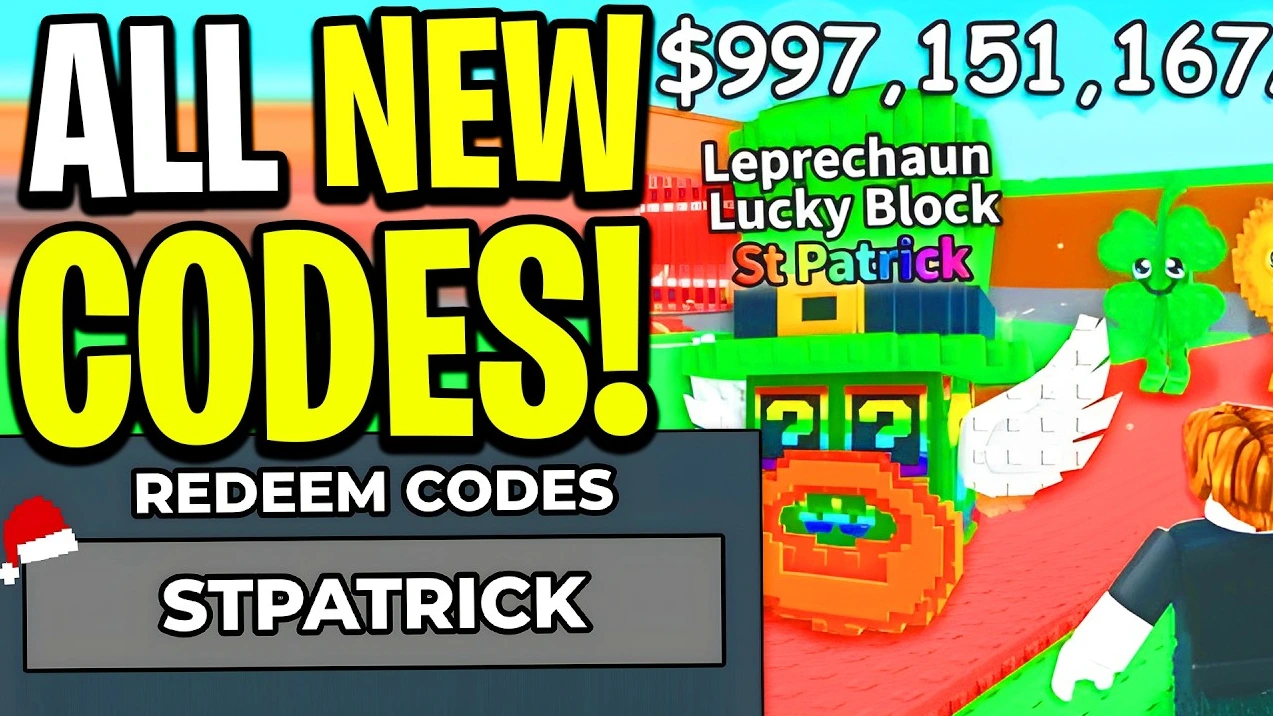 Código de Lucky Blocks de san patricio en Roba un Brainrot